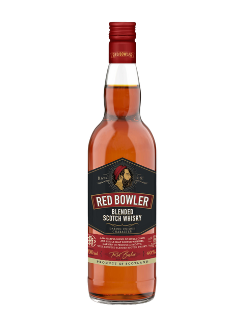 Red Bowler Blended Scotch Whisky with 2 branded glasses 700ml