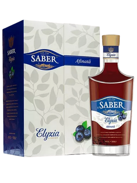 Saber Elyzia Blueberry (Afinata) Premium Liqueur in a gift box 700ml