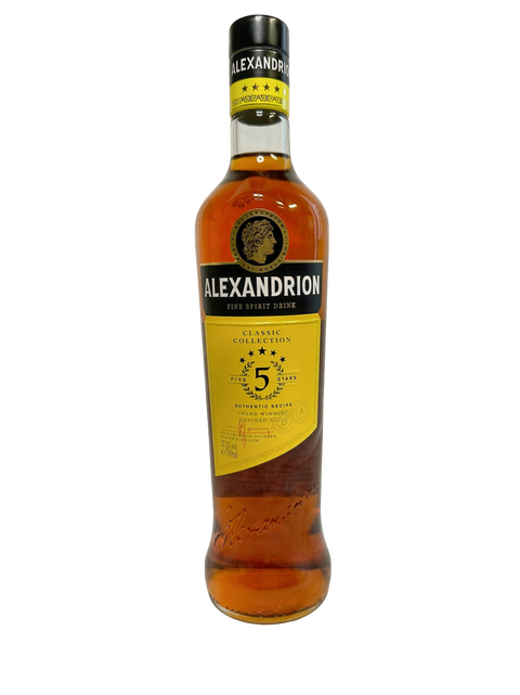 Alexandrion 5 Stars Classic Collection Brandy with two glasses 700ml