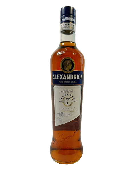 Alexandrion 7 Stars Premium Collection Brandy with two glasses 700ml