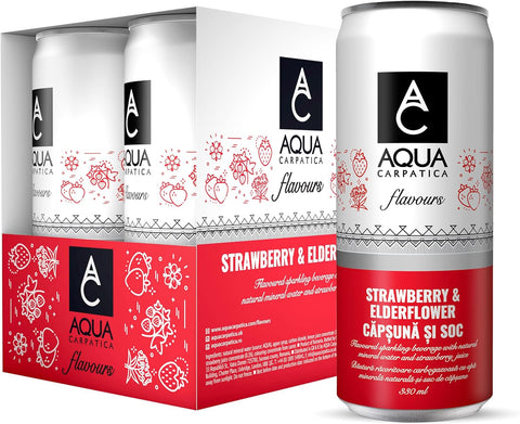 Aqua Carpatica Strawberry & Elderflower Flavoured Water 6x330ml