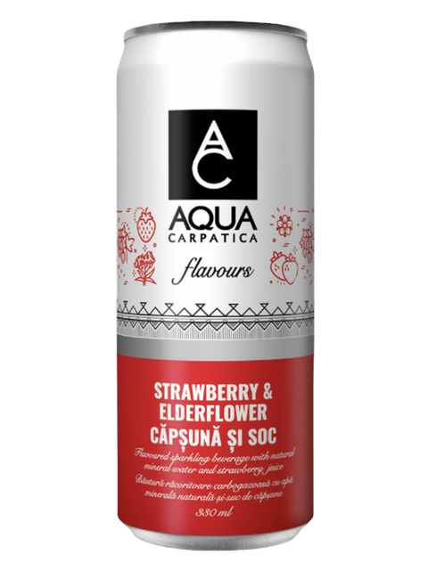 Aqua Carpatica Strawberry & Elderflower Flavoured Water 6x330ml