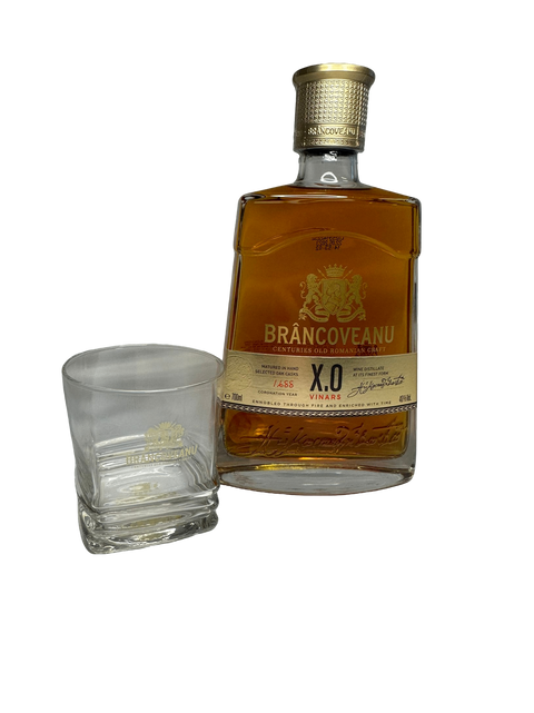 Brancoveanu XO Brandy with two glasses 700ml