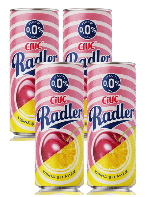 Ciuc Radler Sour Cherry and Lemon Lager Alcohol Free 4x500ml