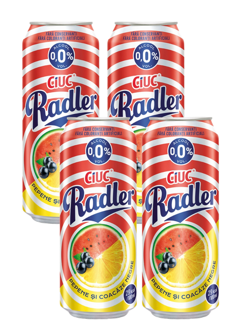 Ciuc Radler Watermelon & Blackcurrant Lager Alcohol Free 4x500ml