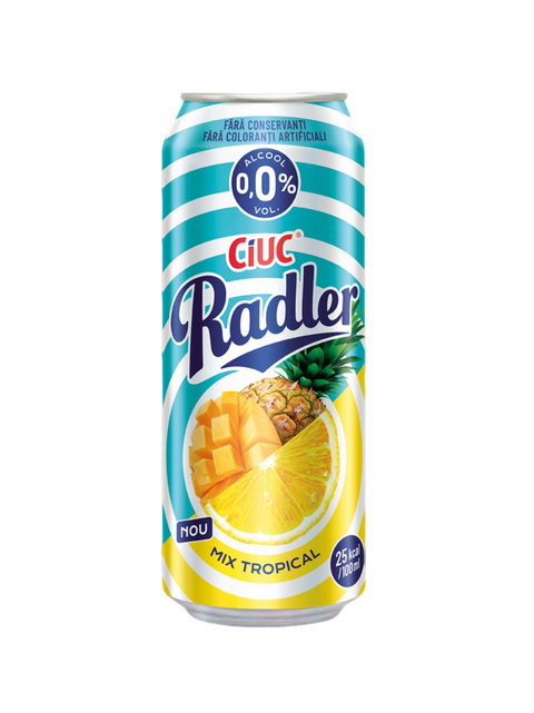 Ciuc Radler Tropical (Lemon, Mango & Pineapple) Lager Alcohol Free 4x500ml