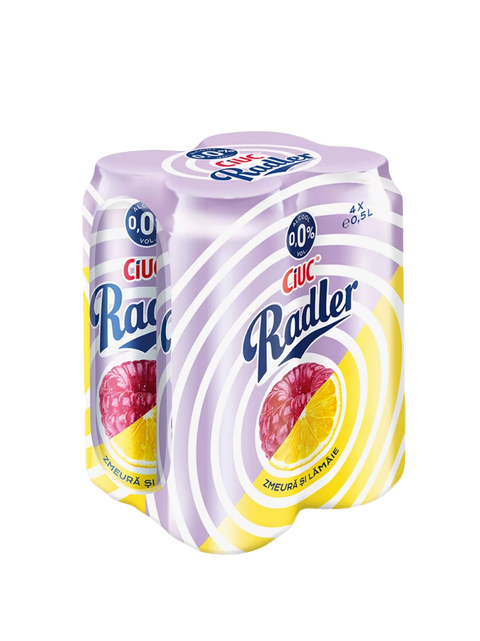 Ciuc Radler Raspberry and Lemon Lager Alcohol Free 4x500ml