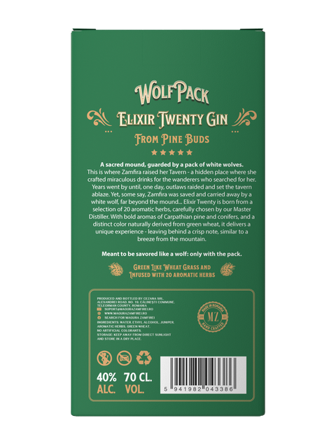 Magura Zamfirei WolfPack Elixir Twenty Gin Gift Pack Premium Gin 700ml