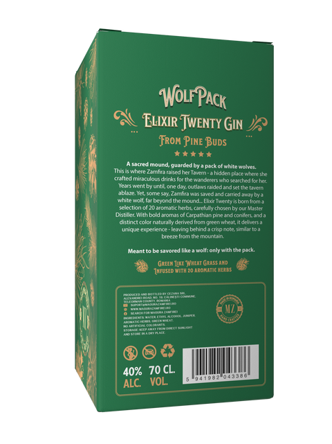 Magura Zamfirei WolfPack Elixir Twenty Gin Gift Pack Premium Gin 700ml