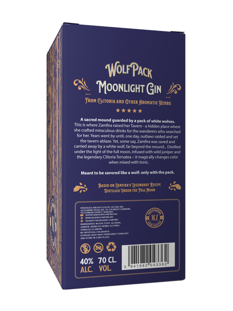 Magura Zamfirei WolfPack Moonlight Gin Gift Pack Premium Gin 700ml