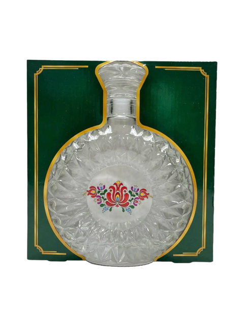 Glass flask with traditional motif gift set