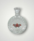 Glass flask with traditional motif gift set