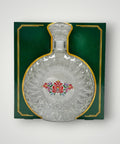 Glass flask with traditional motif gift set