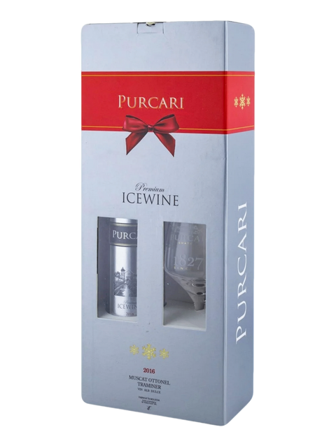 Purcari IceWine Dessert White Wine with a glass 375ml