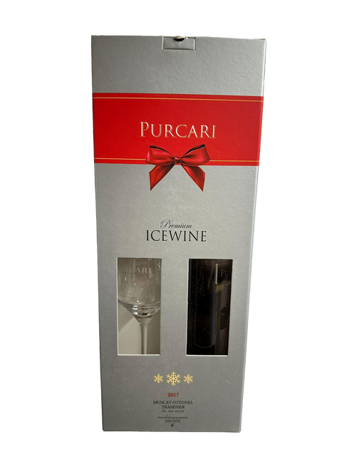 Purcari IceWine Dessert White Wine with a glass 375ml