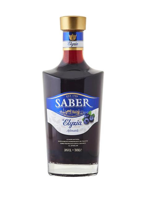 Saber Elyzia Blueberry (Afinata) Premium Liqueur in a gift box 700ml