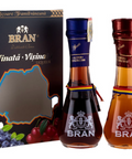 Bran (gift set / taste pack) sour cherry and blueberry liqueur in two traditional glasses (Set miniaturi visinata si afinata in toi) 2x45ml