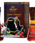 Bran (gift set / taste pack) sour cherry and blueberry liqueur in two traditional glasses (Set miniaturi visinata si afinata in toi) 2x45ml