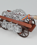 Carriage with bottle and 6 glasses gift set
