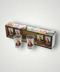 Artisanal and traditional shot glasses in wooden box - Set of 6 Dracula motif