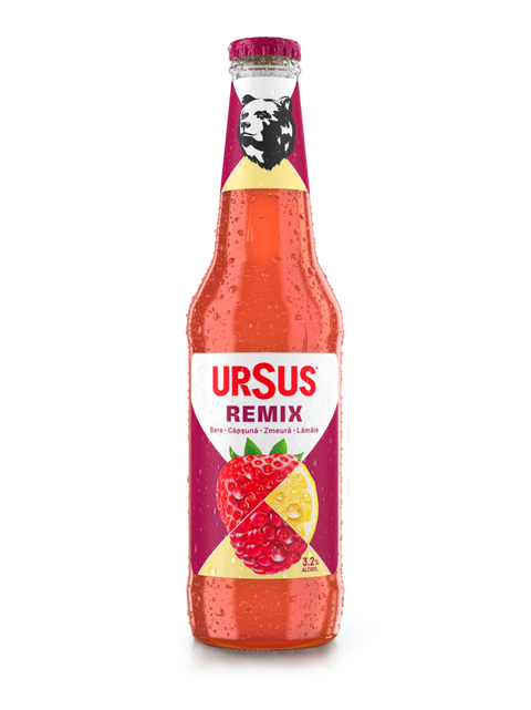 Ursus Remix (Strawberry, Raspberry, Lemon) Low Alcohol Beer 3.2% ABV 2x330ml