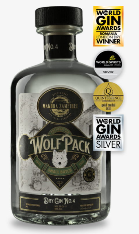 Magura Zamfirei WolfPack Dry Gin No 4 Gift Pack Premium Gin 700ml