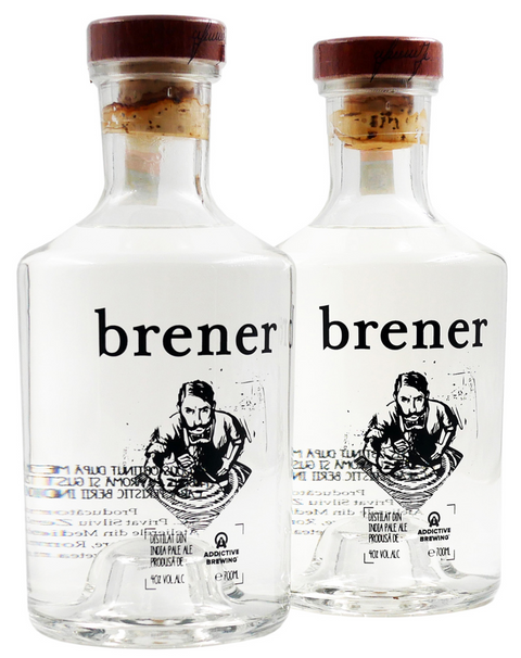 Zetea Brener Distilled IPA Beer collab with Addictive Brewing (Bierbrand / Bierschnaps / Hop whiskey / Distilat de bere) 40% ABV 700ml